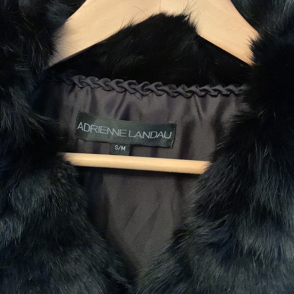 Adrienne Landau black fur jacket - Picture 2 of 3